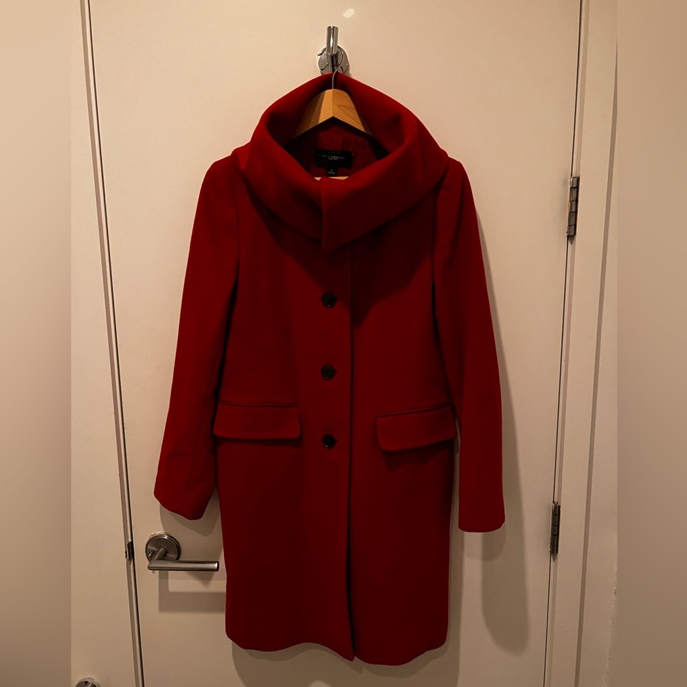 Ann Taylor Funnel Neck Wool Coat